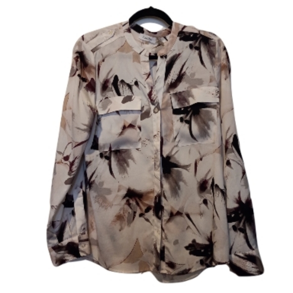 Calvin Klein button up blouse sz L - Picture 1 of 1